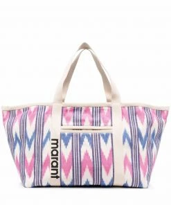 Isabel Marant Ecru 'Warden' Large Woven Tote Bag