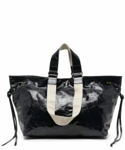 Isabel Marant Faded Night 'Wardy' Crinkle Effect Tote Bag Bags