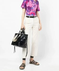 Isabel Marant Faded Night 'Wardy' Crinkle Effect Tote Bag Bags