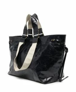 Isabel Marant Faded Night 'Wardy' Crinkle Effect Tote Bag Bags