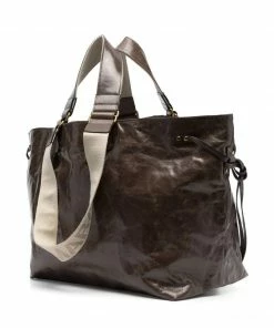 Isabel Marant New In Dark Khaki 'Wardy' Crinkle Tote Bag