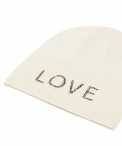 Warm Me White 'Damian Love Silver Crystal Hat'