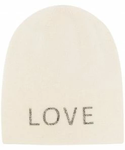 Warm Me White'Damian Love Silver Crystal Hat'