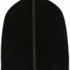 Warm Me Black 'Damian Stripe Hem Hat'