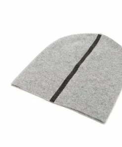 Warm Me Grey 'Damian Stripe Hem Hat' Accessories