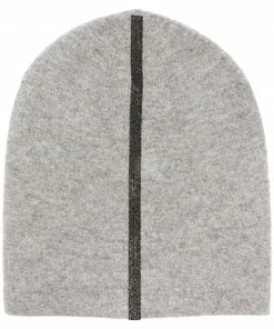 Warm Me Grey 'Damian Stripe Hem Hat' Accessories
