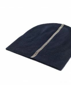 Warm Me Navy 'Damian Stripe Hat' Accessories