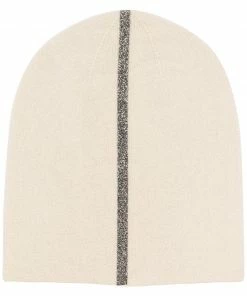 Warm Me Accessories White 'Damian Stripe Hat'