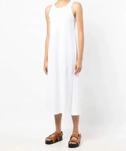 Studio Nicholson White 'Flint' Racer Vest Dress Clothing