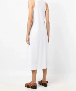 Studio Nicholson White 'Flint' Racer Vest Dress Clothing