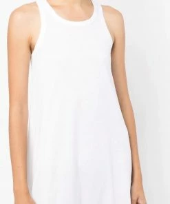 Studio Nicholson White 'Flint' Racer Vest Dress Clothing