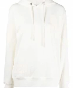 Moncler 'White Logo Detail Hoodie'