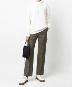 Moncler 'White Logo Detail Hoodie'