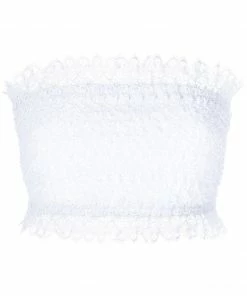 Charo Ruiz White 'Wallis' Lace Bandeau Top Clothing
