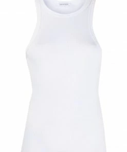 Anine Bing White ‘Eva’ Ribbed Tank Top Clothing