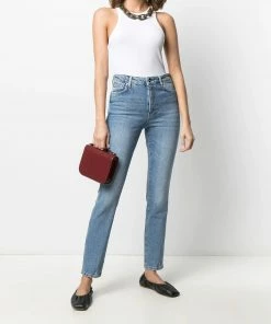 Anine Bing White ‘Eva’ Ribbed Tank Top Clothing