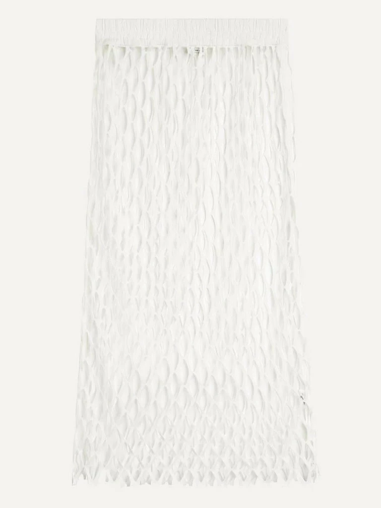 DRIES VAN NOTEN Clothing White ‘Helido’ Mesh Midi Skirt 5 DRIES VAN NOTEN Clothing White ‘Helido’ Mesh Midi Skirt