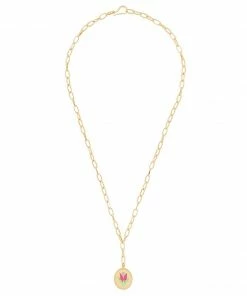 Wilhelmina Garcia Accessories ‘Pink Tulip Chain Necklace’