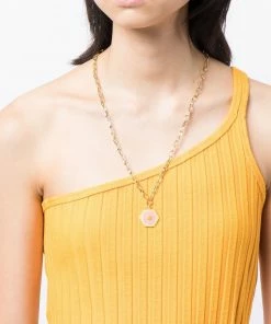 Wilhelmina Garcia 'Pink Daisy Chain Necklace' Accessories