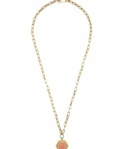 Wilhelmina Garcia 'Pink Daisy Chain Necklace' Accessories