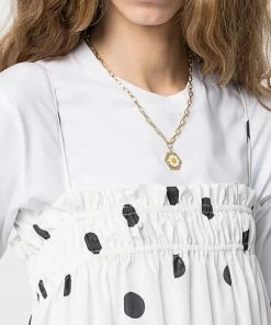 Wilhelmina Garcia Accessories ‘White Daisy Chain Necklace’