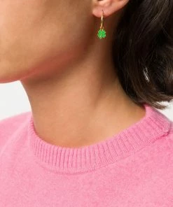 Wilhelmina Garcia Accessories ‘Lucky Clover Hoop Earring’