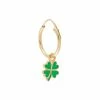 Wilhelmina Garcia Accessories ‘Lucky Clover Hoop Earring’
