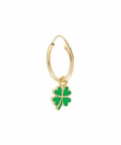 Wilhelmina Garcia Accessories ‘Lucky Clover Hoop Earring’