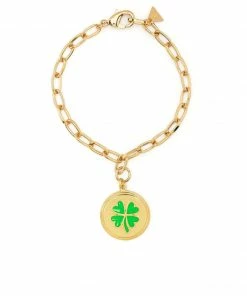 Wilhelmina Garcia'Lucky Clover Charm Bracelet'