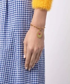 Wilhelmina Garcia Accessories ‘Pink Tulip Charm Bracelet’