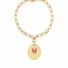 Wilhelmina Garcia Accessories ‘Pink Tulip Charm Bracelet’