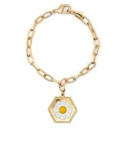Wilhelmina Garcia ‘White Daisy Charm Bracelet’