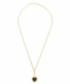 Wilhelmina Garcia ‘Black Heart Chain Necklace’ Accessories