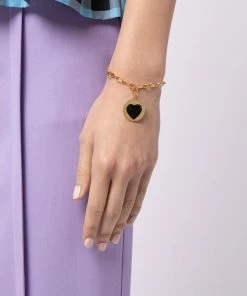Wilhelmina Garcia 'Black Heart Charm Bracelet' Accessories