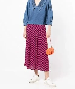 Rixo London 'Willa' Embroidered Denim Blouse