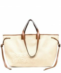 Isabel Marant Bags 'Wydra' Oversized Embossed Logo Woven Bag