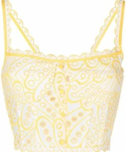 Charo Ruiz Yellow'Tessa' Crop Top Clothing