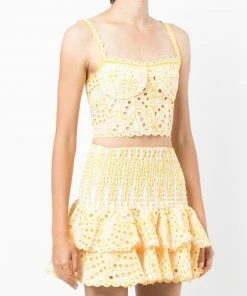 Charo Ruiz Yellow 'Tessa' Crop Top Clothing