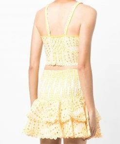 Charo Ruiz Yellow 'Tessa' Crop Top Clothing