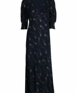 Rixo London 'Zadie' Glitter Star Midi Dress