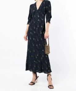 Rixo London 'Zadie' Glitter Star Midi Dress