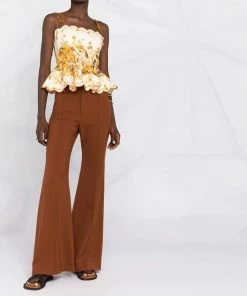 Zimmermann 'Aliane' Floral Scallop Top