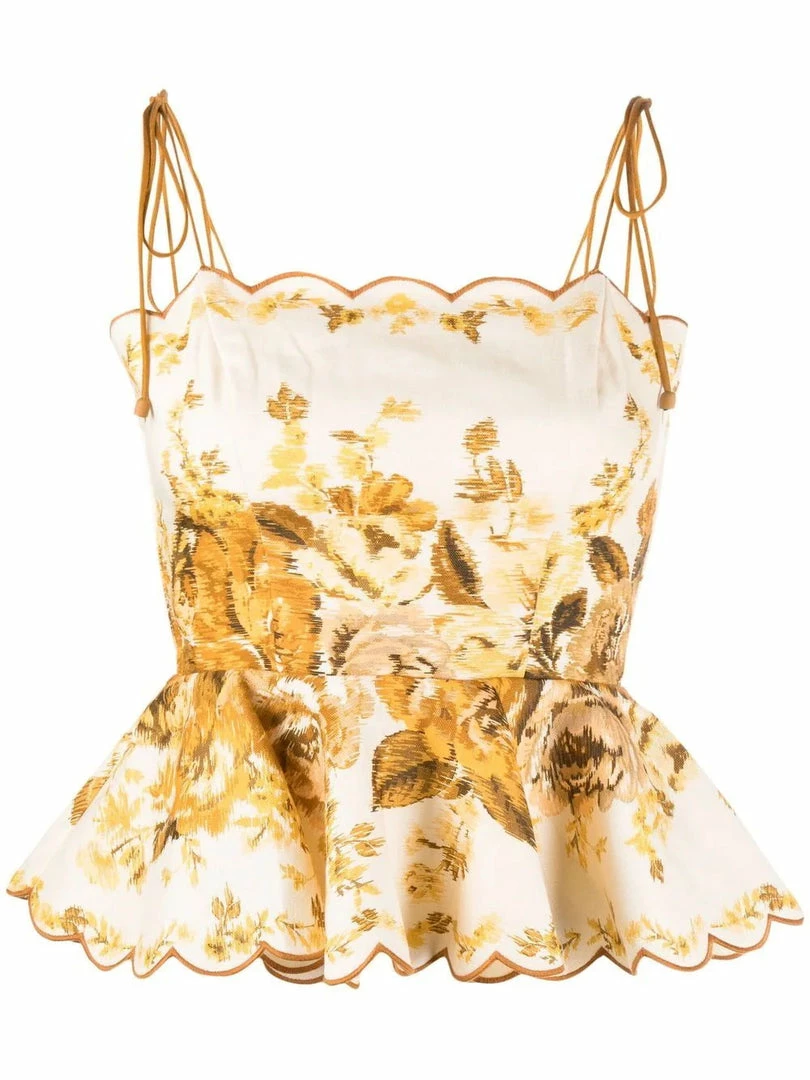 Zimmermann 'Aliane' Floral Scallop Top 3 Zimmermann 'Aliane' Floral Scallop Top